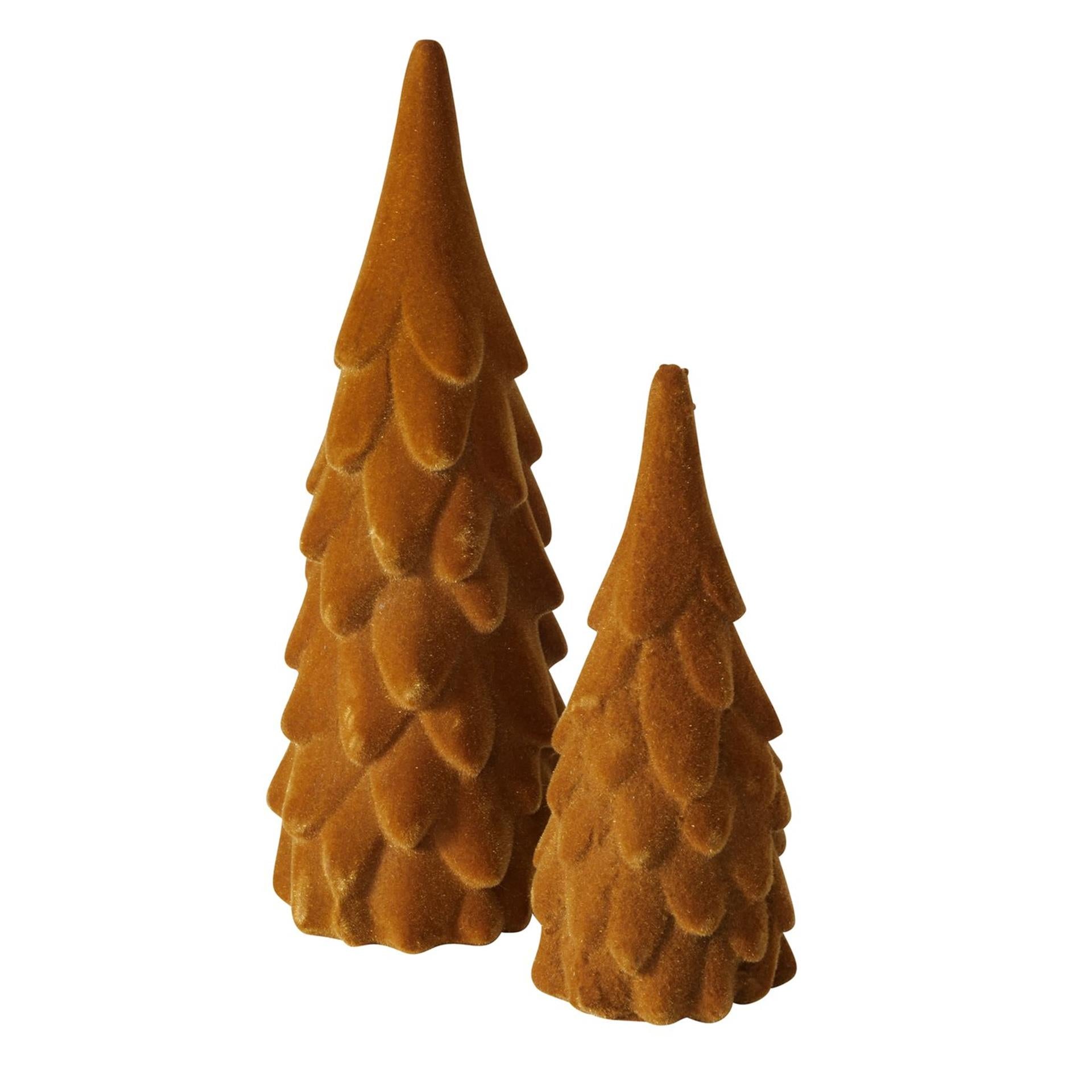 Boltze Home Bild Weihnachtsbaum braun 2-teiliger Samt