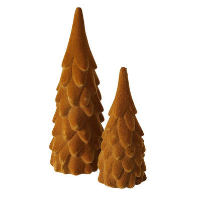 Boltze Home Bild Weihnachtsbaum braun 2-teiliger Samt