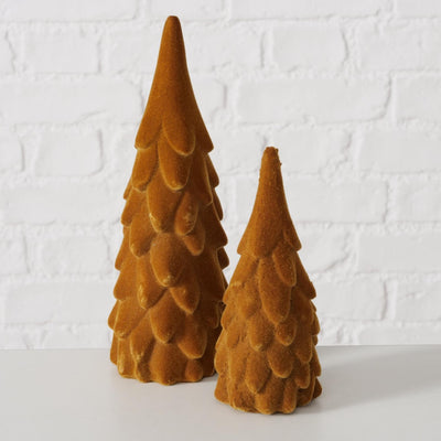 Boltze Home Bild Weihnachtsbaum braun 2-teiliger Samt