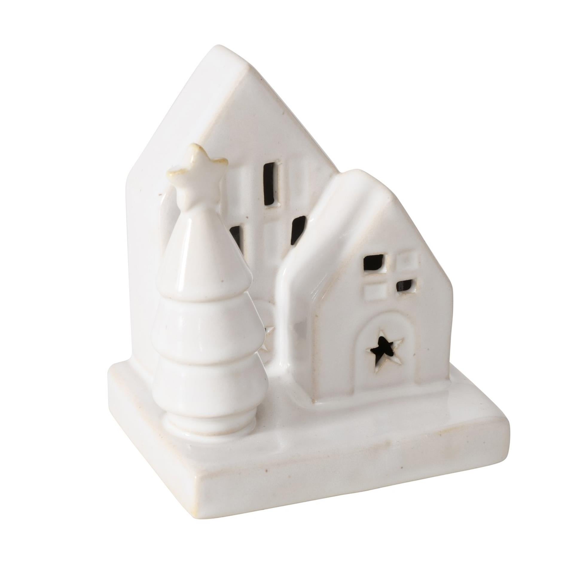 Boltze Home Deco Haus Cristo Stone mit LED H10cm