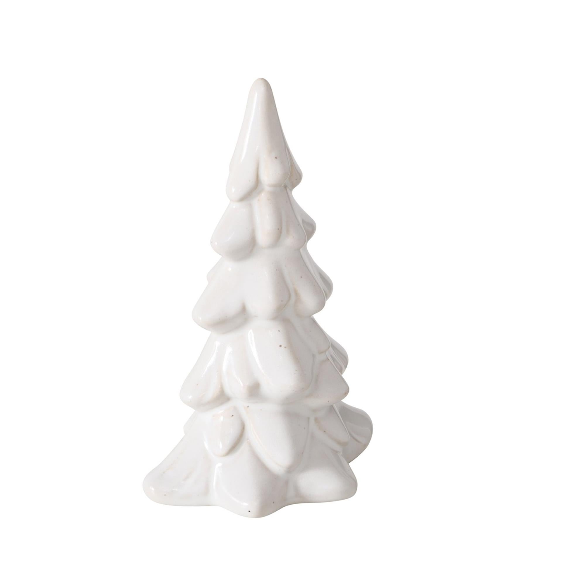 Boltze Home Deco Weihnachtsbaum Cristo Stone H14,5cm weiß