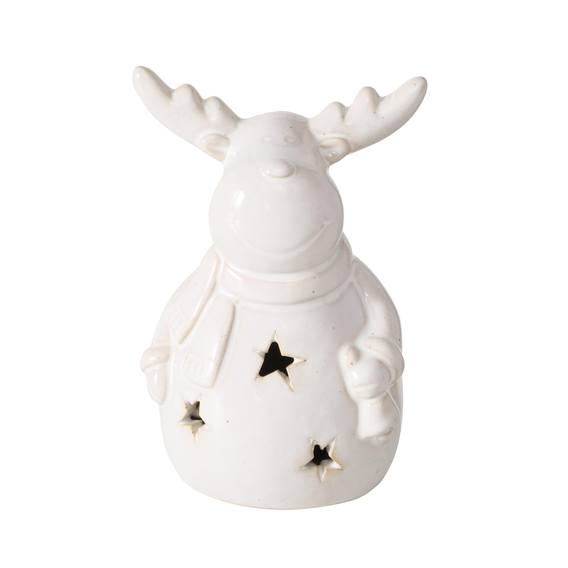 Boltze Home Hirschfigur Cristo Stone mit LED H13cm