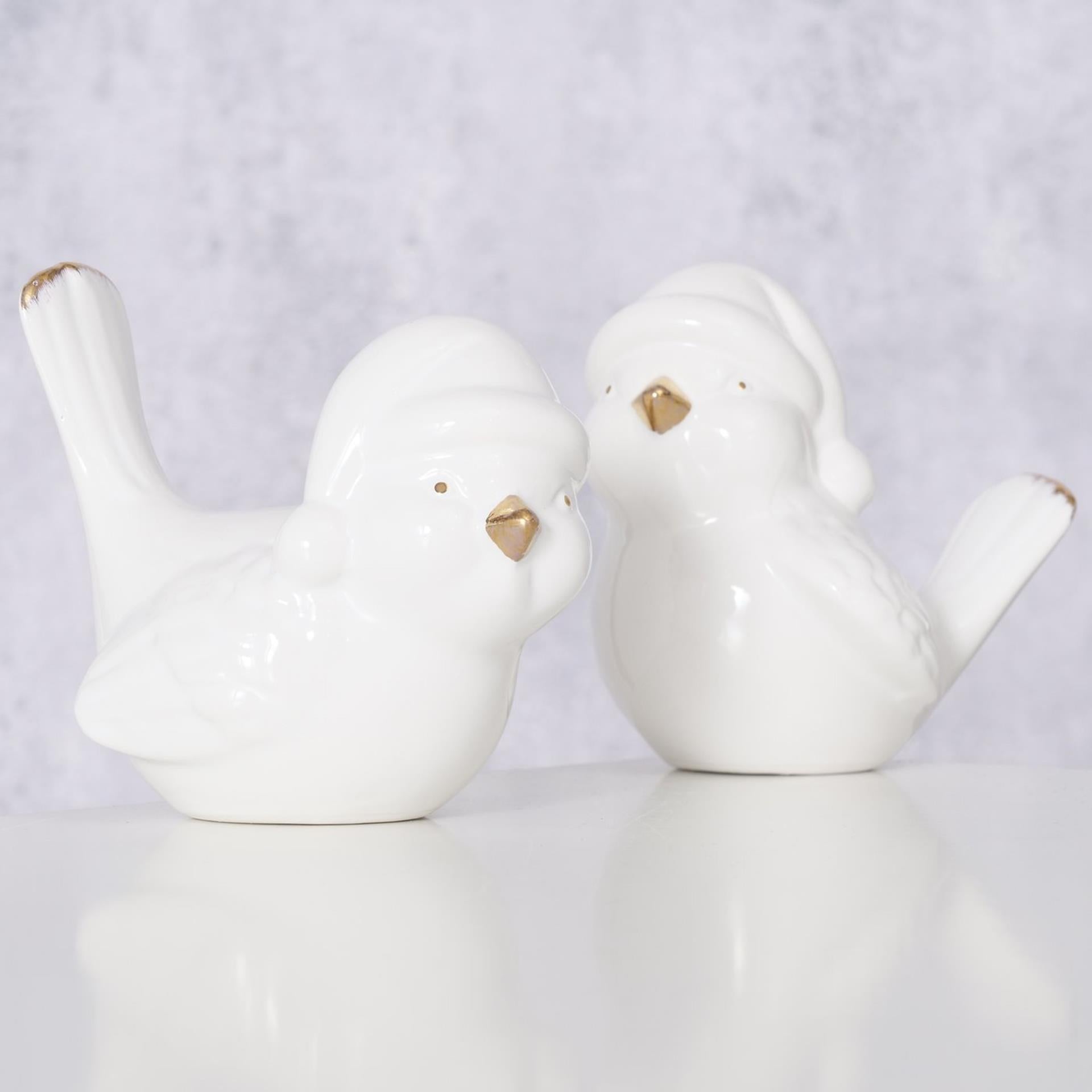 Boltze Home Birdville Dolomit h9cm weiß