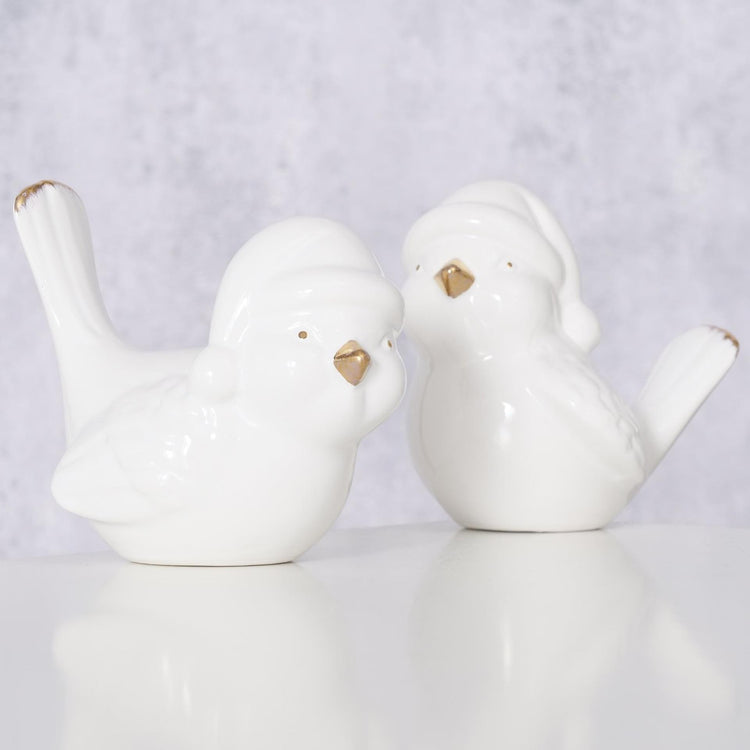Boltze Home Birdville Dolomit h9cm weiß