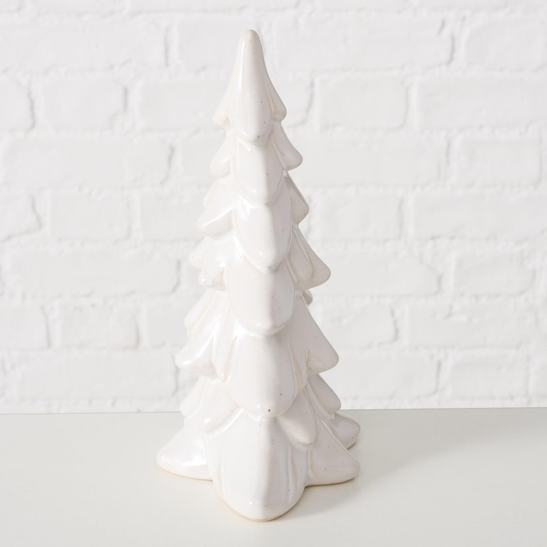 Boltze Home Deco Weihnachtsbaum Cristo Stone H20cm weiß