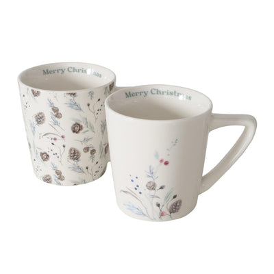 Boltze Home Keramiktasse mit Tannenzapfen 300 ml