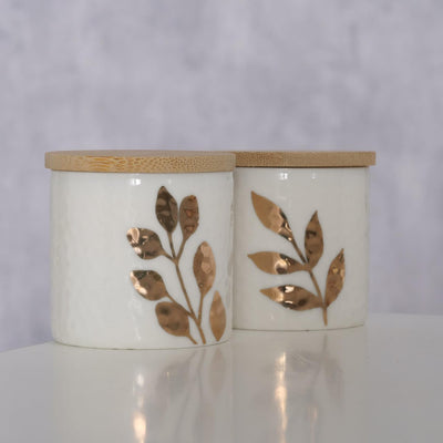 Boltze Home Vorratsdose mit Blattgold 5x5cm