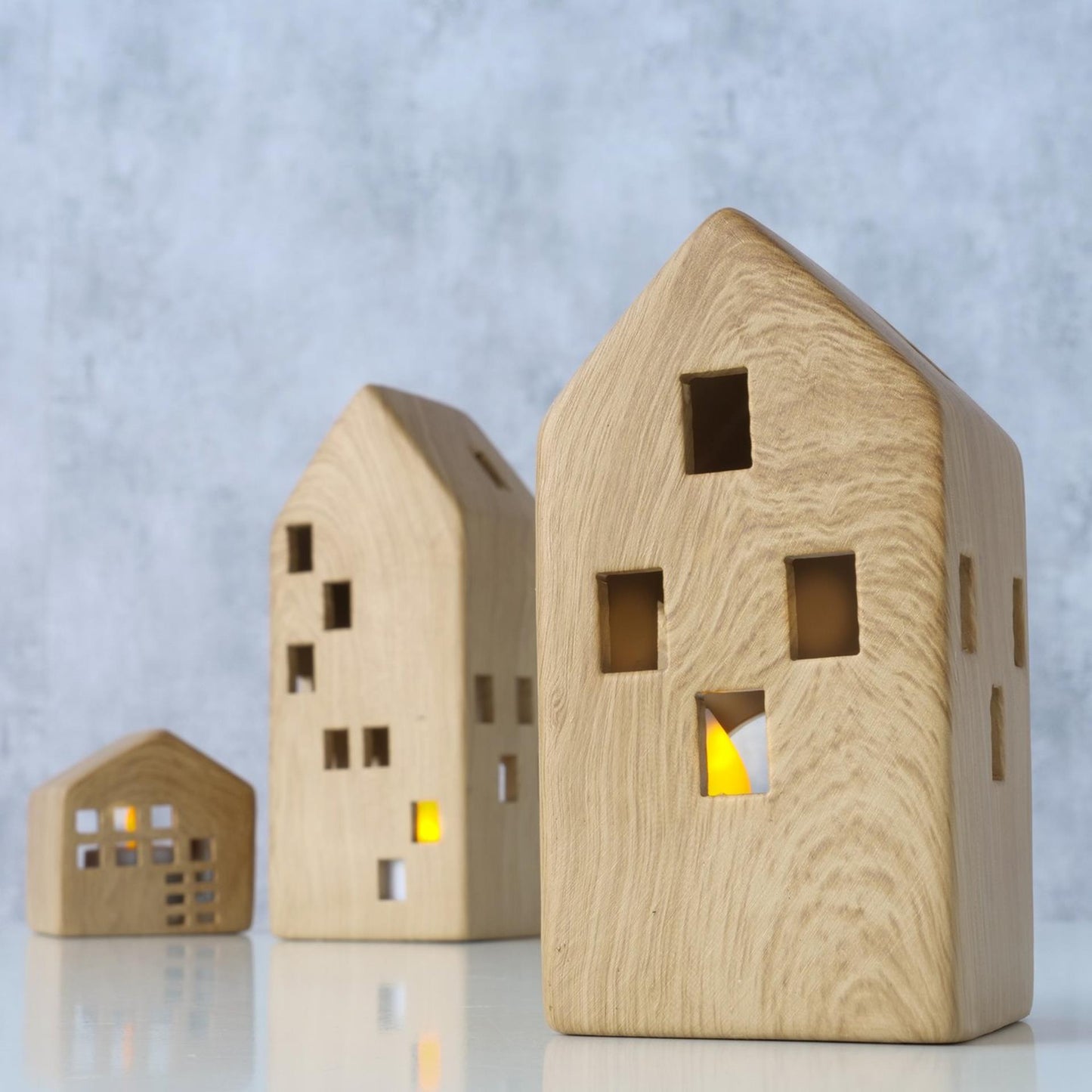 Boltze Home Teelichthalter Hausmodell Set A 3