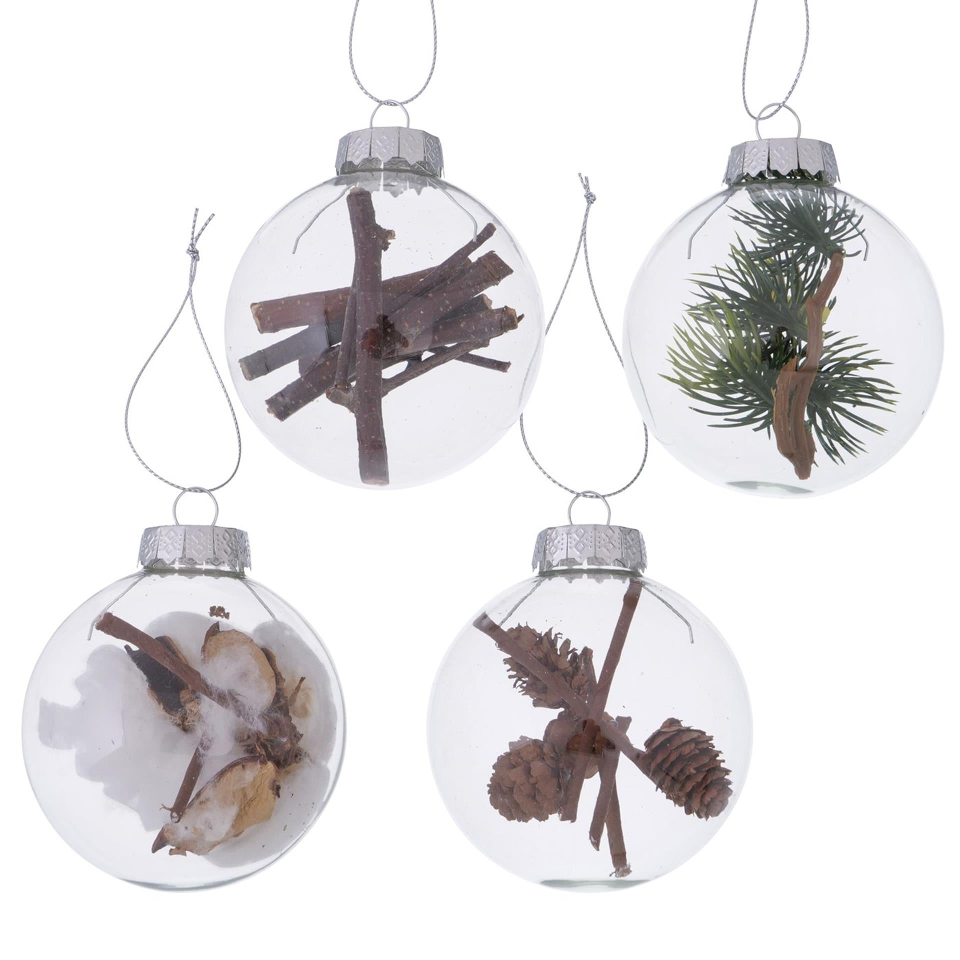 Boltze Home Weihnachtskugel Chrispa Glas ø8cm mit Dekoration