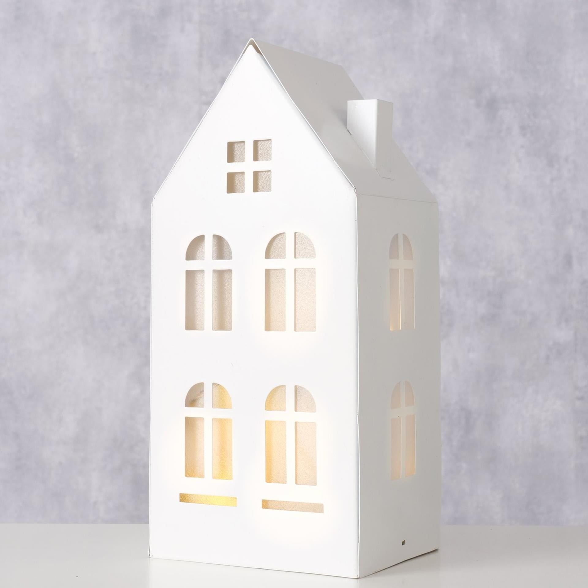 Boltze Home Deco Haus Domizil Metall LED H22,3cm