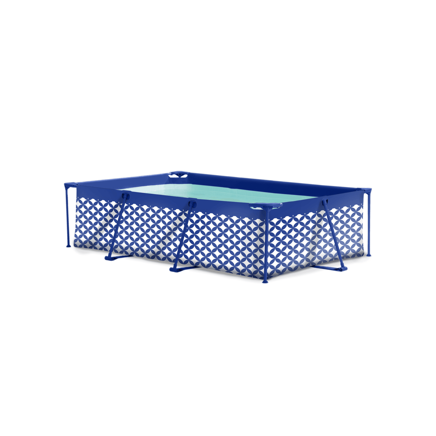 Eleganz | Dunkelblau weißes Design Schwimmbad 260x160x65 cm