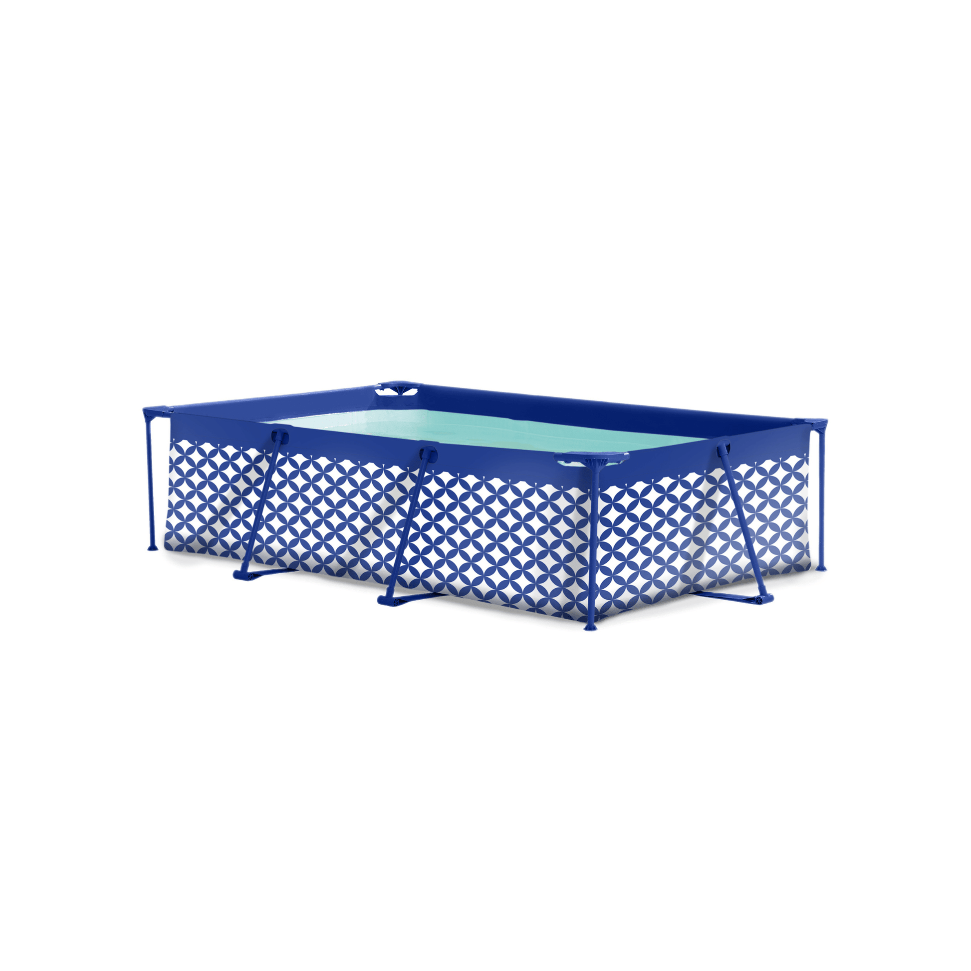 Eleganz | Dunkelblau weißes Design Schwimmbad 260x160x65 cm