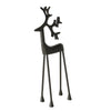 Boltze Home Statue Hirsch aus schwarzem Metall, H55,5 cm