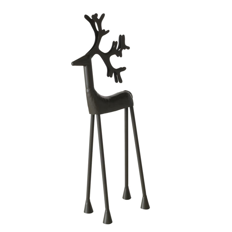 Boltze Home Statue Hirsch aus schwarzem Metall, H55,5 cm