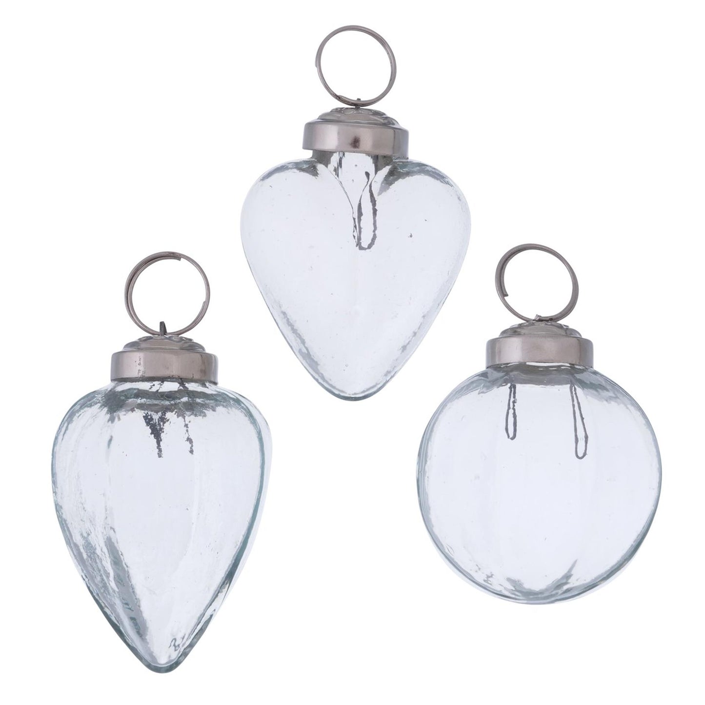 Boltze Home Weihnachtsanhänger klein aus Glas H7xø5cm