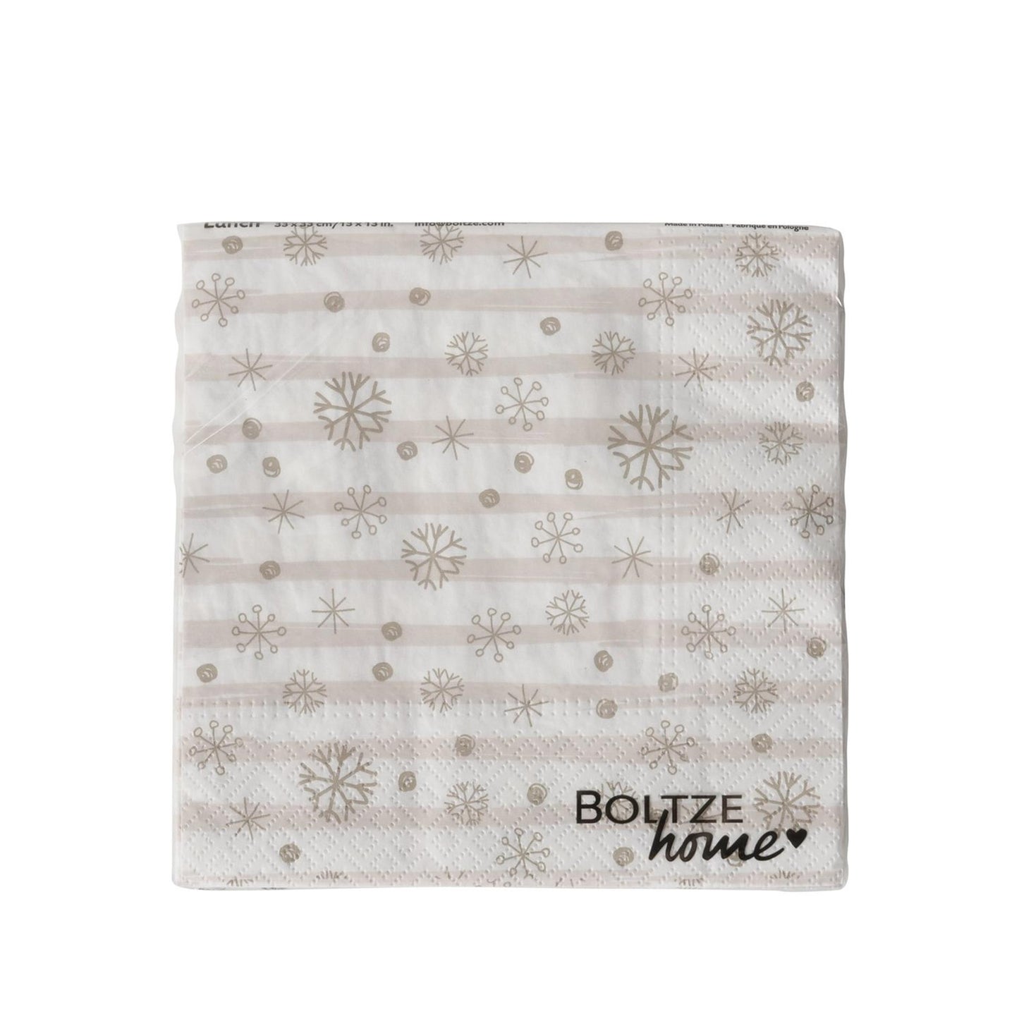 Boltze Home Servietten Schneeflocke 33cm 20-teilig