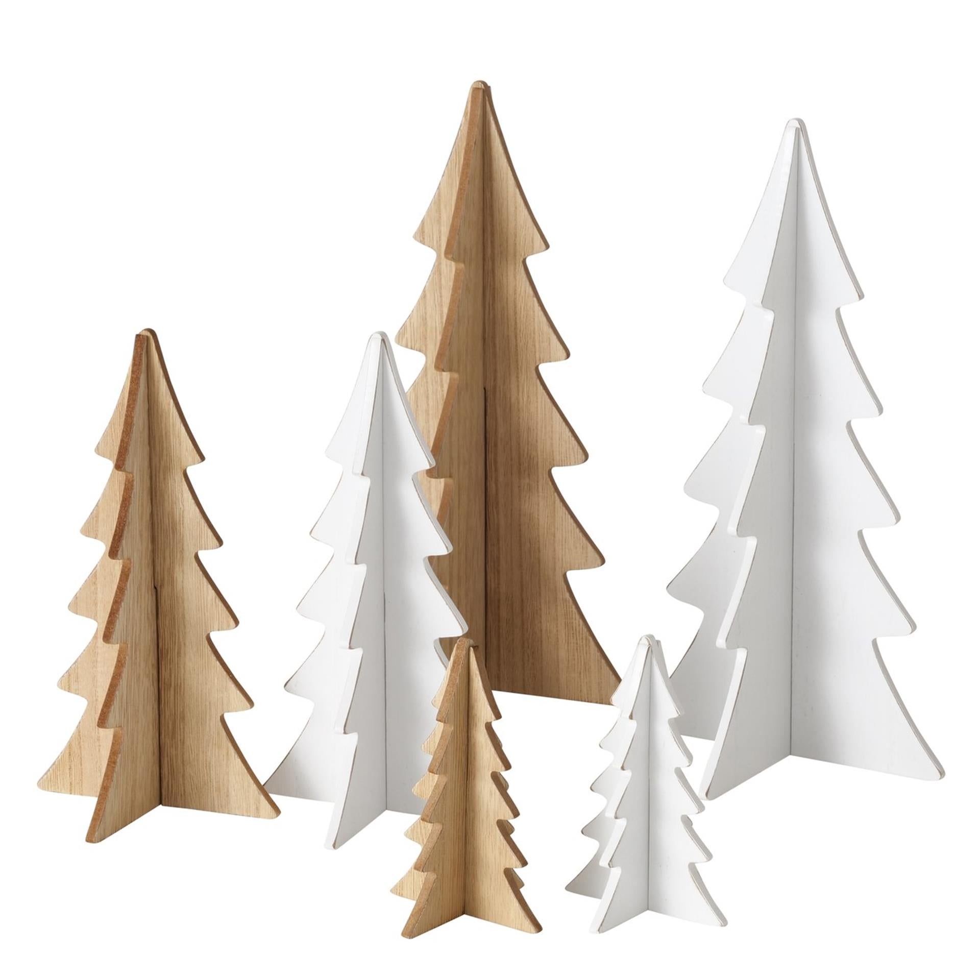 Boltze Startseite Bild Weihnachtsbaum 3D Set a 3 MDF
