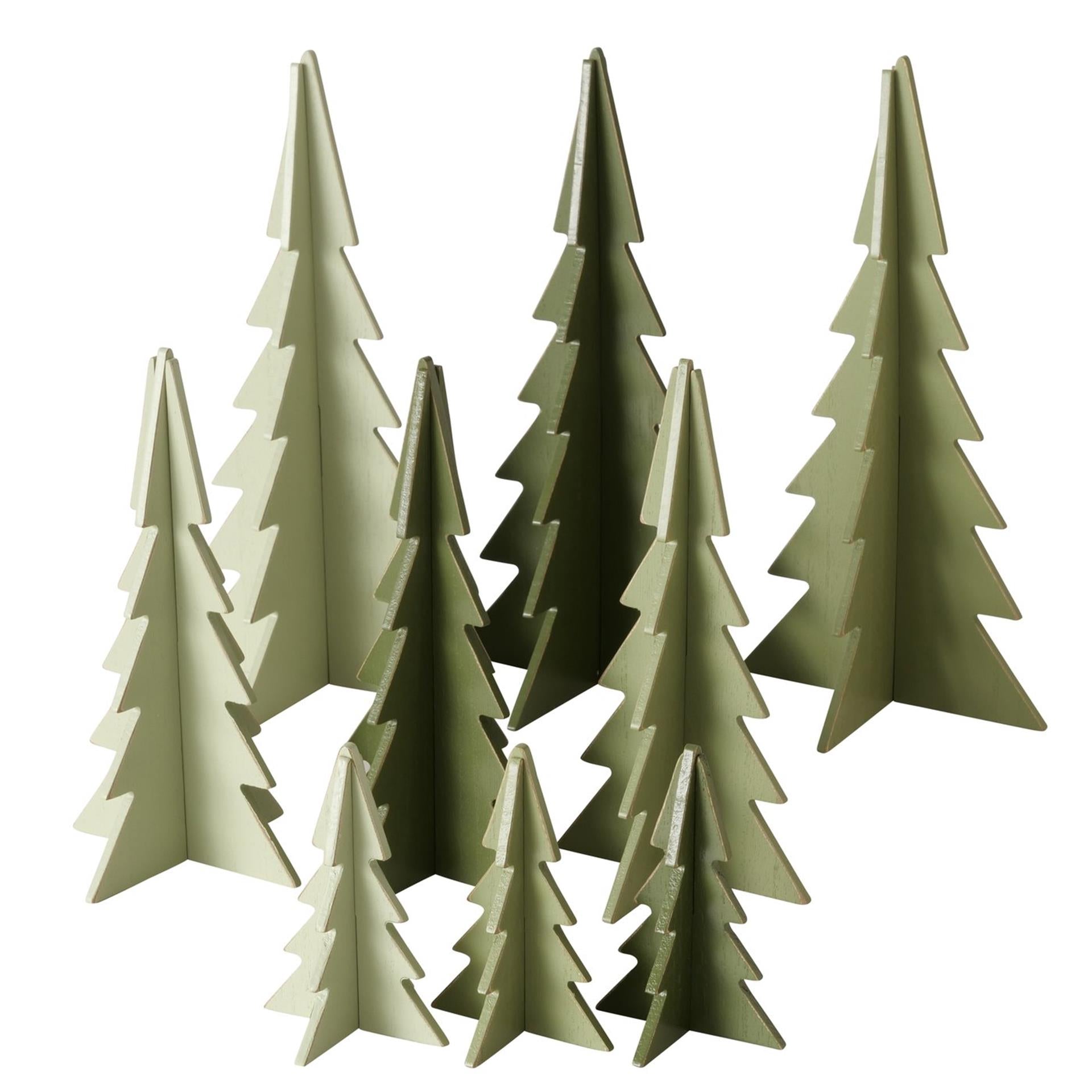 Boltze Startseite Bild Weihnachtsbaum 3-teilig grün