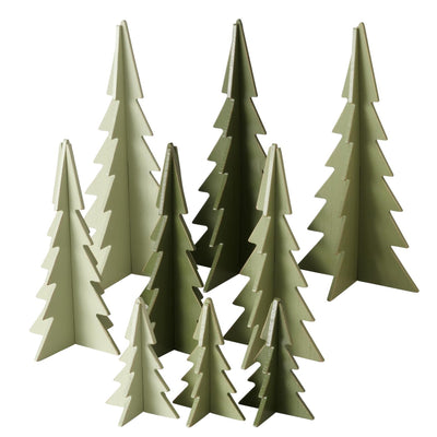 Boltze Startseite Bild Weihnachtsbaum 3-teilig grün
