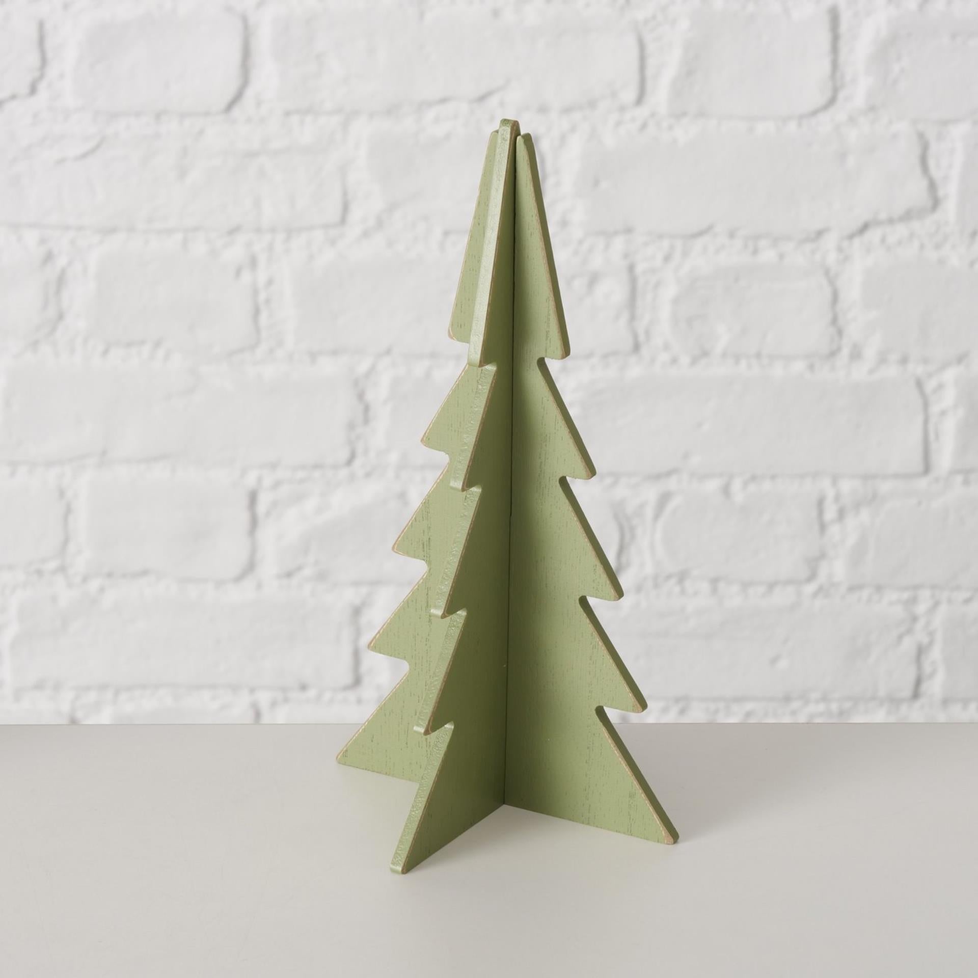 Boltze Startseite Bild Weihnachtsbaum 3-teilig grün