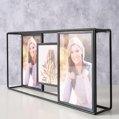 Boltze Home Fotorahmen Collage schwarz H16cm