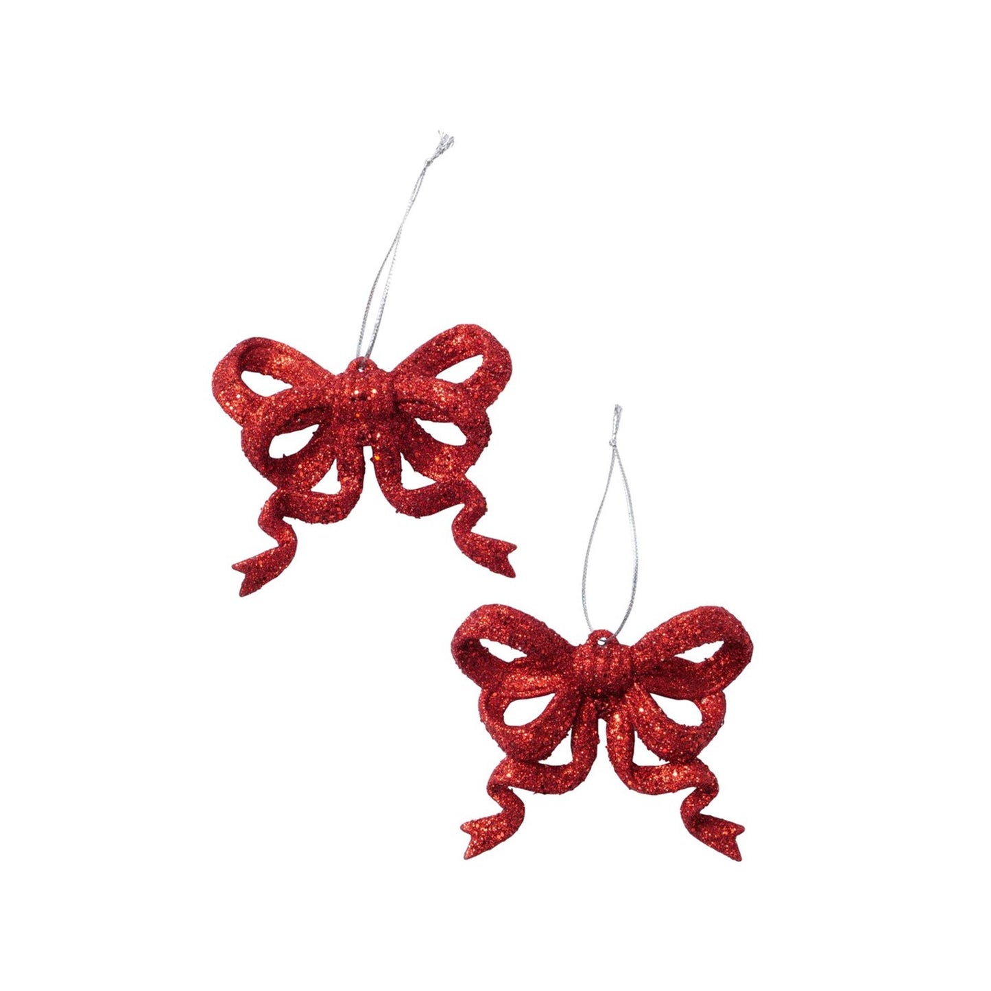 Boltze Home Weihnachtsanhänger Schleife rot 2er Set