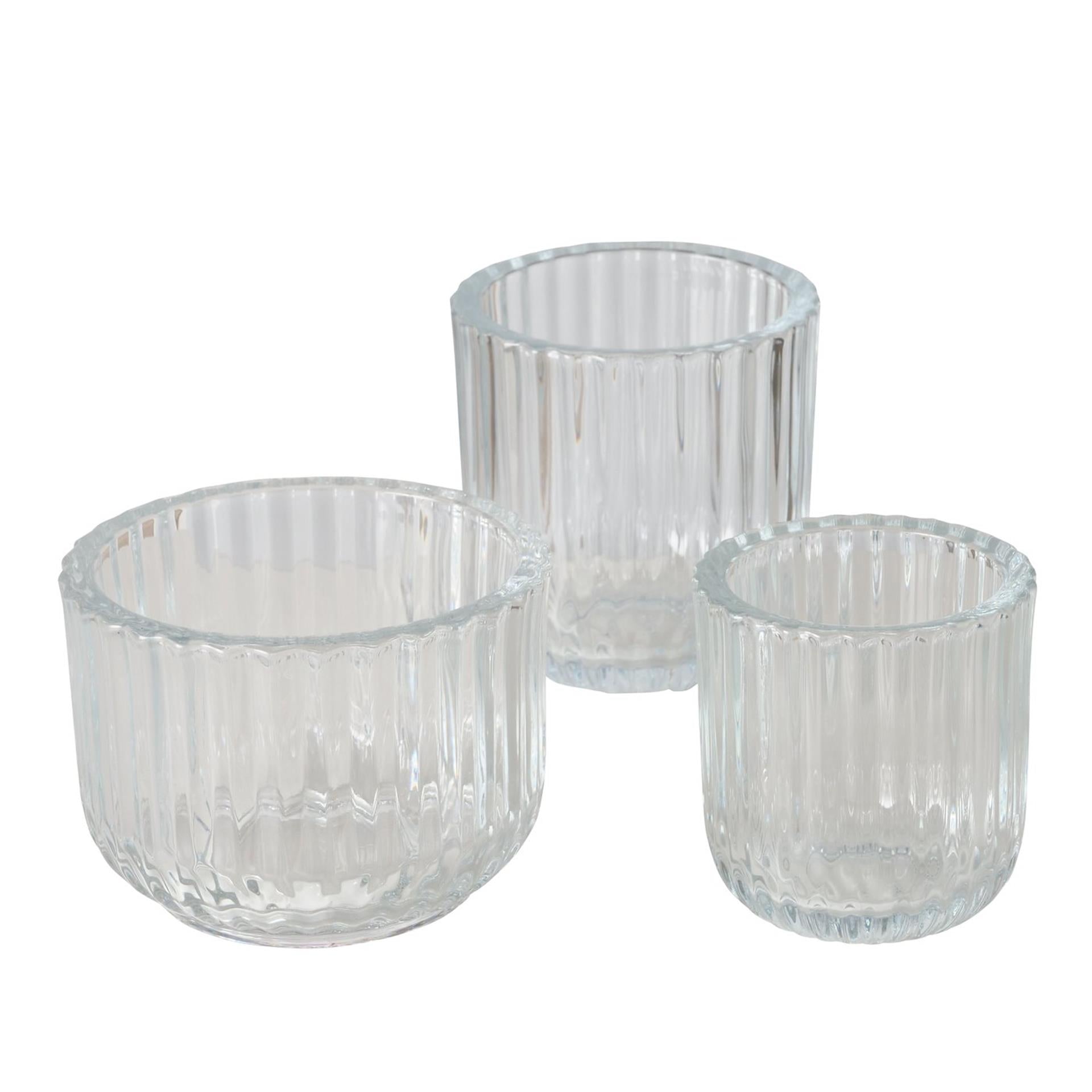 Boltze Home Teelichthalter Glas transparent Set a 3