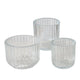 Boltze Home Teelichthalter Glas transparent Set a 3
