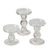 Boltze Home Kerzenständer Glas 3-teiliges Set 13,4 cm