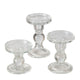 Boltze Home Kerzenständer Glas 3-teiliges Set 13,4 cm
