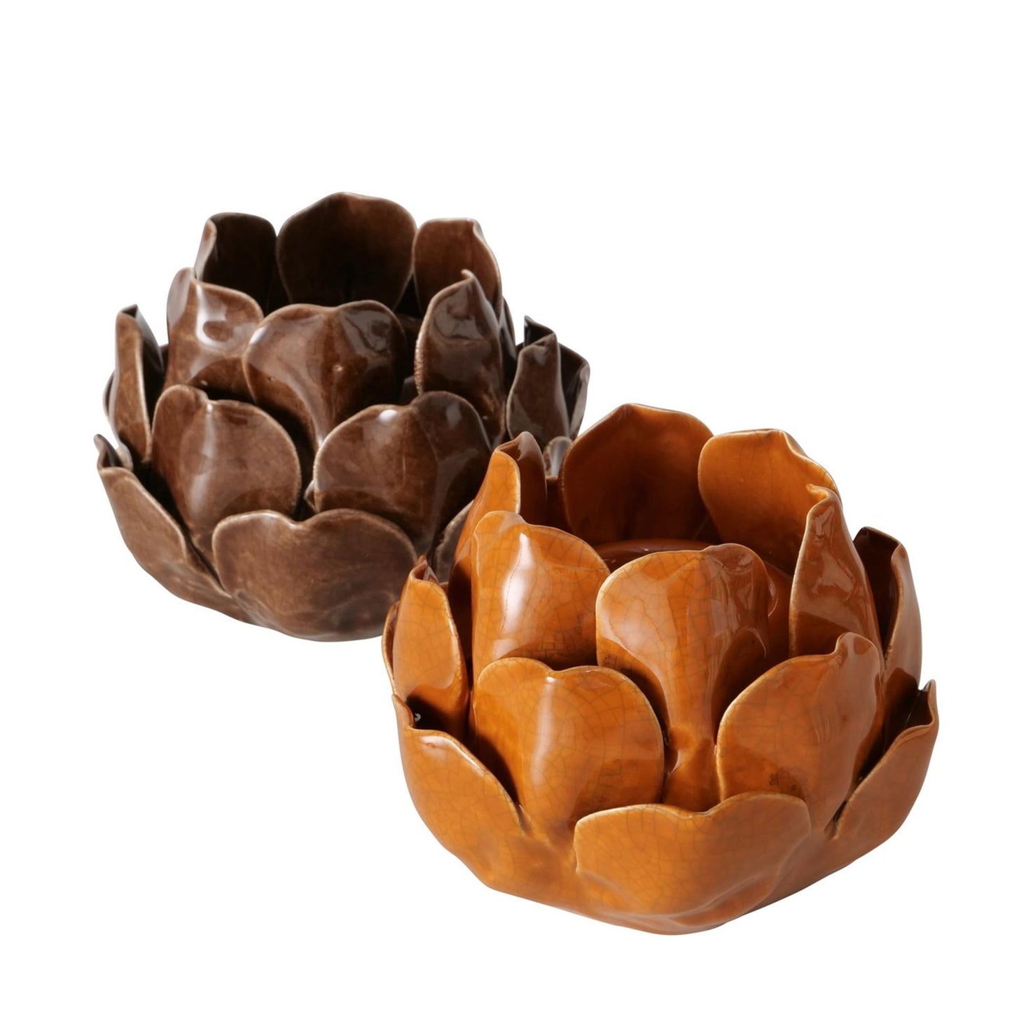 Boltze Home Teelichthalter Blume Maleva H10cm
