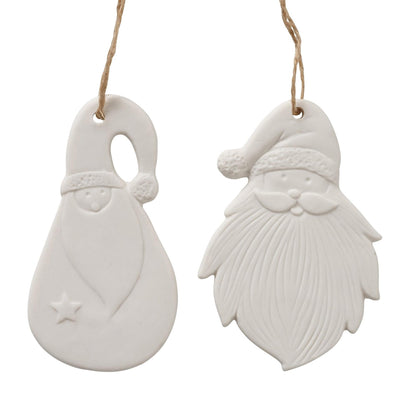 Boltze Home Anhänger Weihnachtsmann Melio Porzellan 10x0,5cm