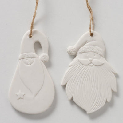 Boltze Home Anhänger Weihnachtsmann Melio Porzellan 10x0,5cm