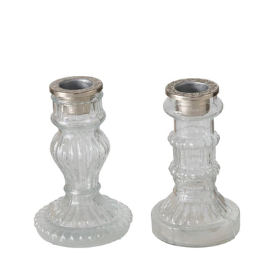 Boltze Home Kerzenständer Glas transparent H11,5cm