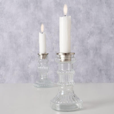 Boltze Home Kerzenständer Glas transparent H11,5cm