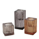 Boltze Home Kerzenständer aus Glas, 3-teiliges Set, H4-8cm