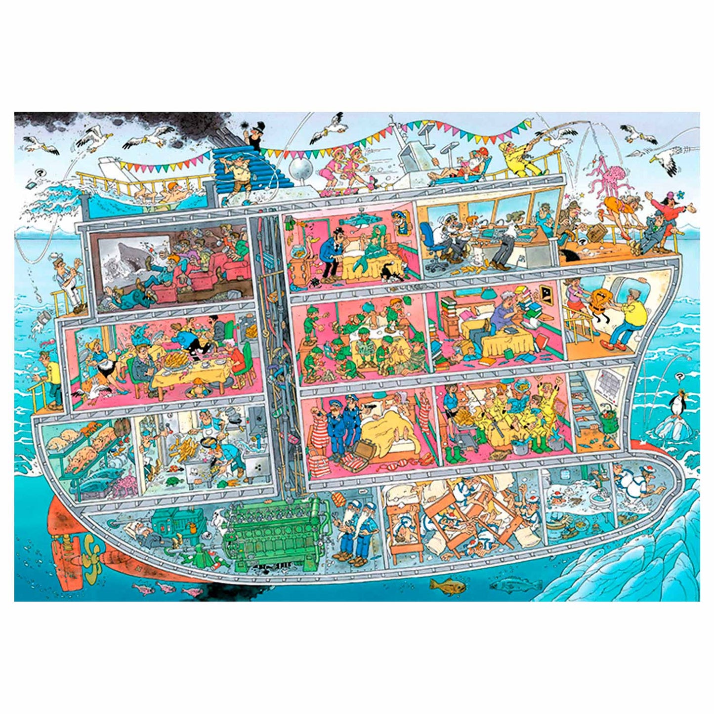 Jan Van Haasteren Legpuzzle - Kreuzfahrtschiff, 1000st.