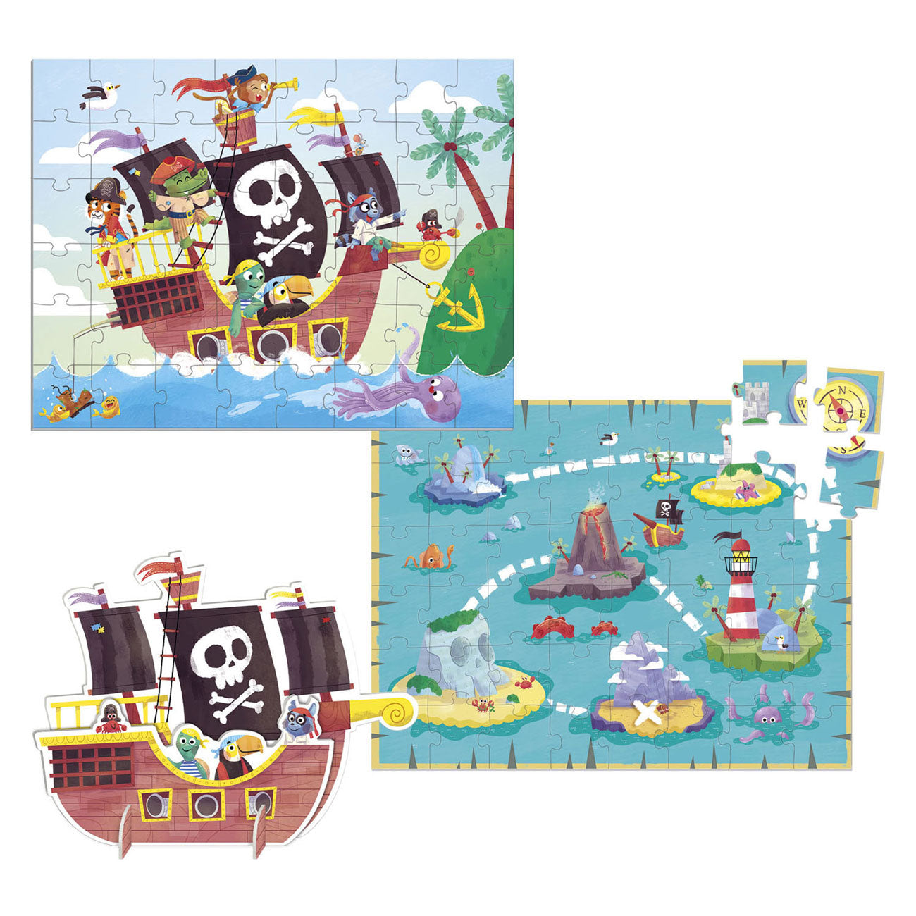 Goula Puzzle XXL Pirates, 48st.