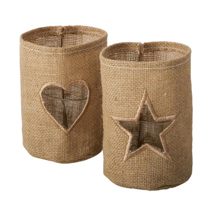 Boltze Home Laterne Finia Klarglas Jute øh15cm