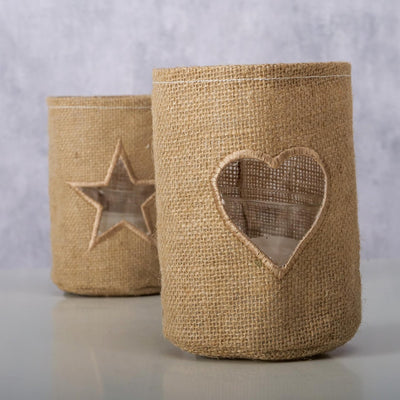 Boltze Home Laterne Finia Klarglas Jute øh15cm