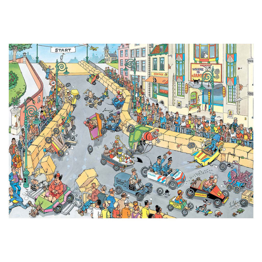 Jumbo Jan van Haasteren Puzzle - Das Seifenkistenrennen, 1000 Teile.
