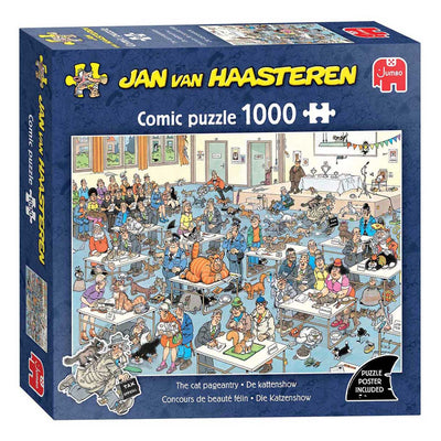 Jan van Haasteren Puzzle - Die Katzenausstellung - 1000 Teile.