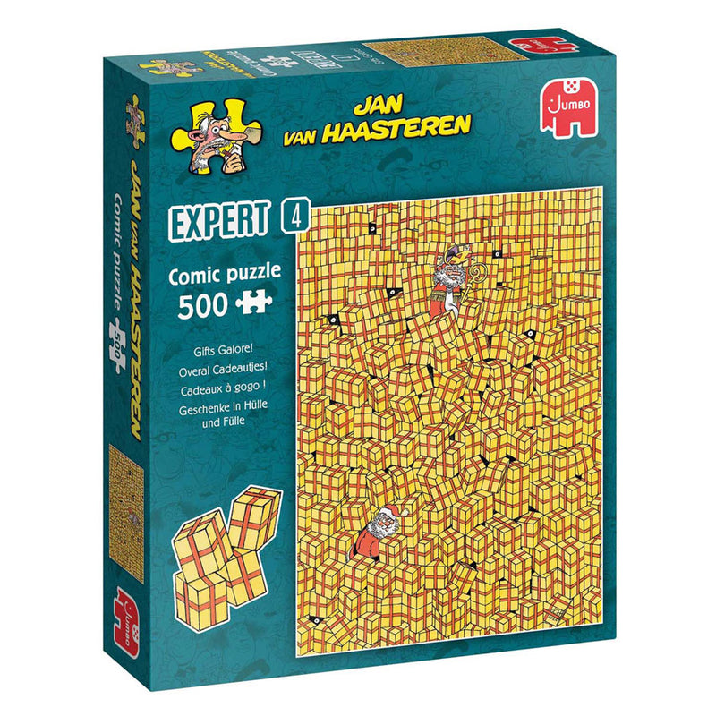 Jan van Haasteren Puzzle - Experte 4 Geschenke überall, 500 Teile.