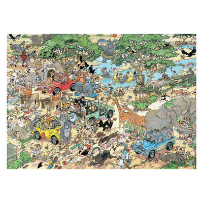 Jumbo Jan van Haasteren Puzzle - 2in1 Safari-Sturm, 2x1000 Teile.