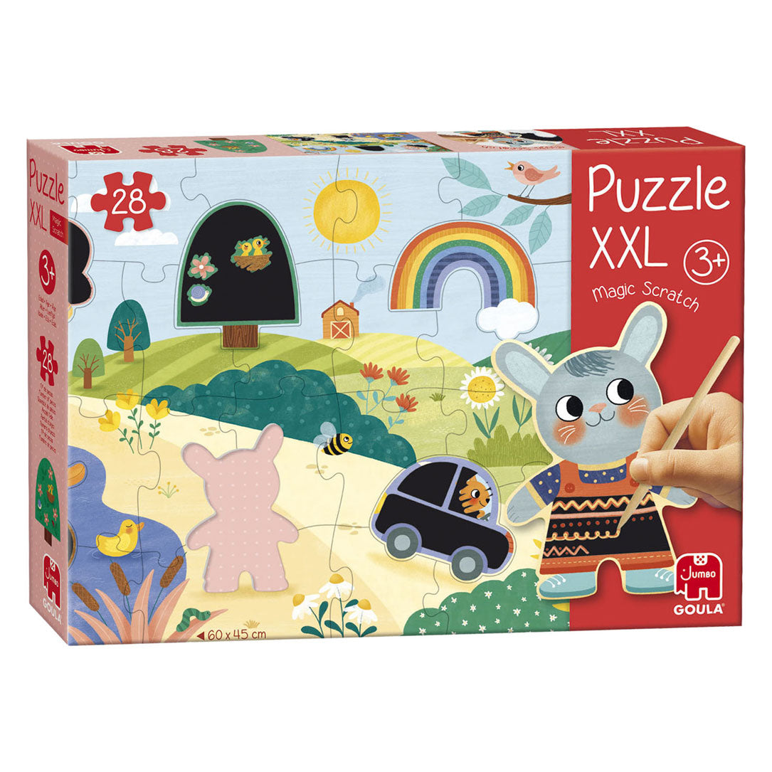 Jumbo Goula Puzzle XXL magisches Rubbelpuzzle - 27 Teile.