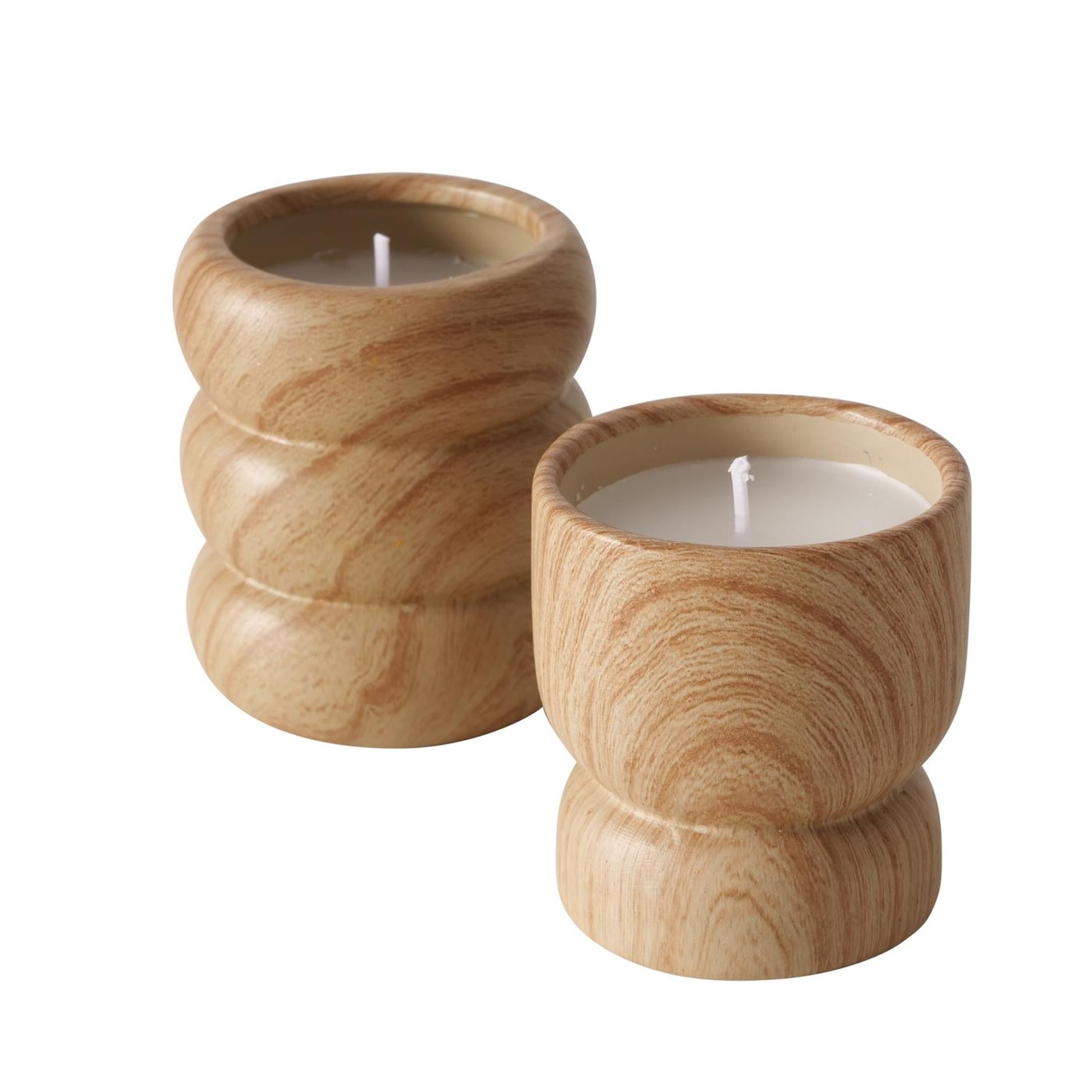 Boltze Home Kerze im Glas Leano Dolomit H7,5xø6,5cm