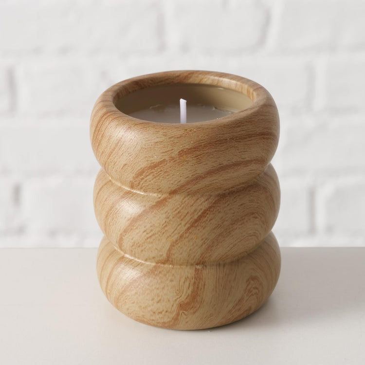 Boltze Home Kerze im Glas Leano Dolomit H7,5xø6,5cm