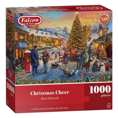 Jumbo-Falken-Weihnachtspuzzle - 1000 Teile.