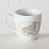 Boltze Heimbecher Schlitten mit Weihnachtsbaum 480 ml