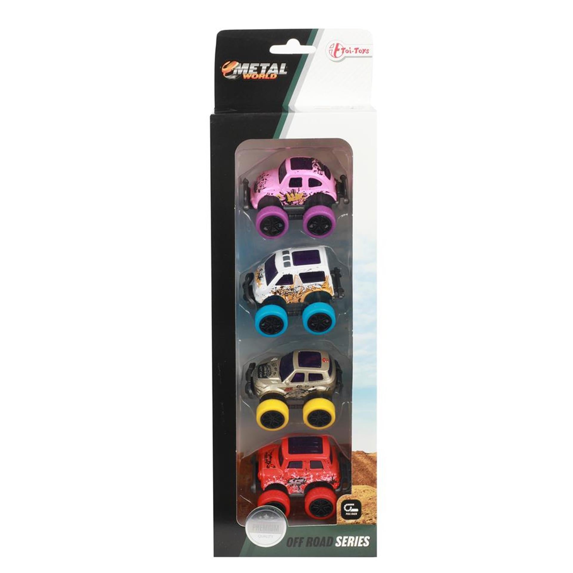 Metall-Rückzug aus der Straße Mini-Autos, 4st.
